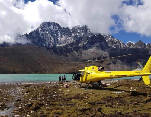 Chhukung to Lukla Helicopter Flight